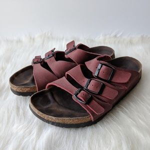 Betula Birkenstock Florida Red Slide Sandals